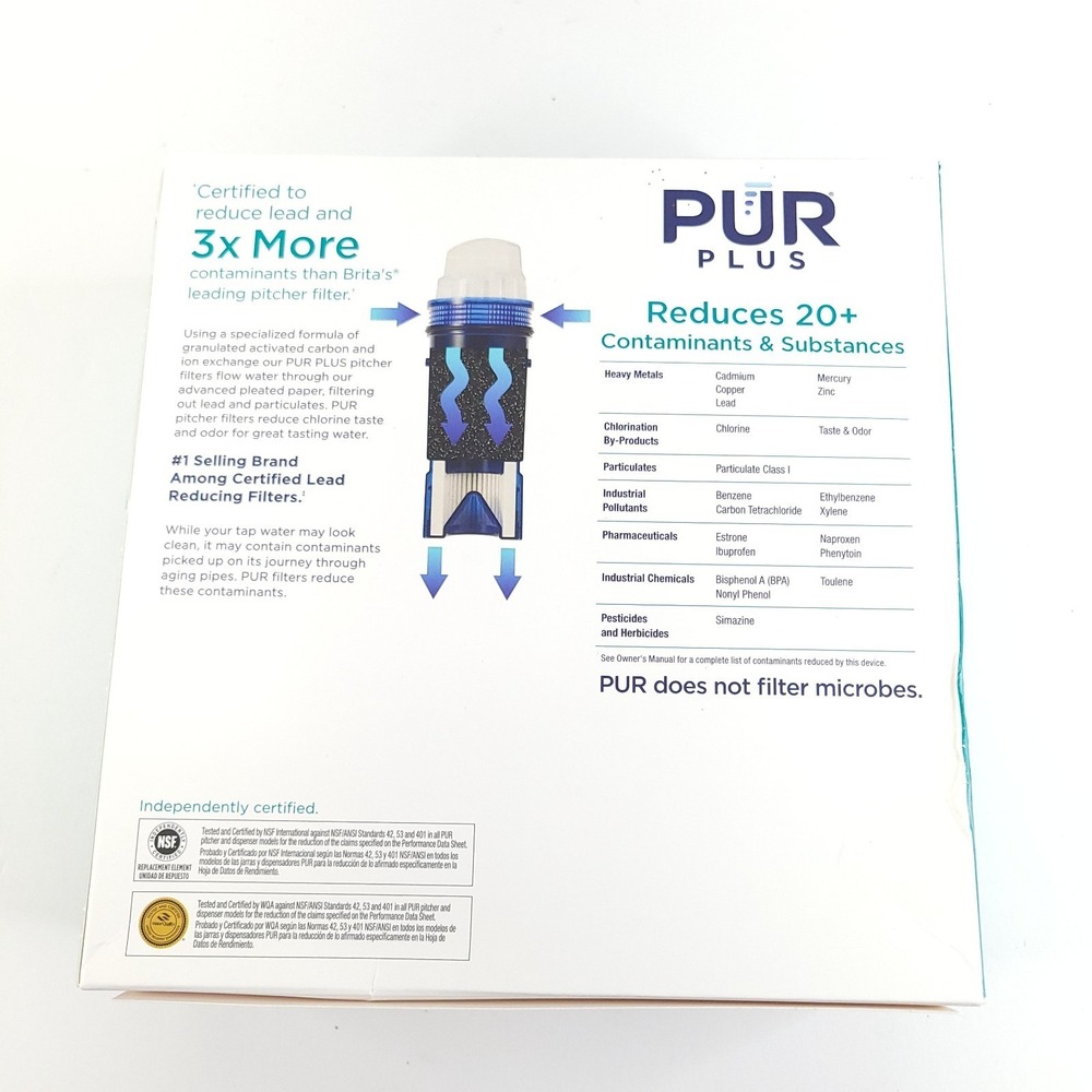PUR Plus Water Filter Replacement for Pitchers & Dispensers 3 Count - Picture 3 of 7